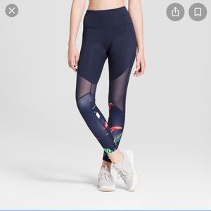 Joy Lab Floral Print Mesh Leggings XS